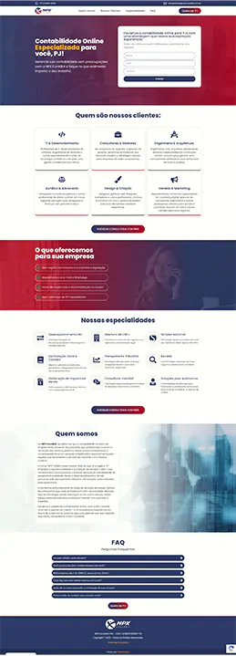Projeto de Site Institucional - NPX Contábil